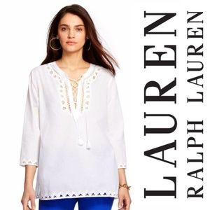 Embroidered Cotton Tunic by Lauren Ralph Lauren